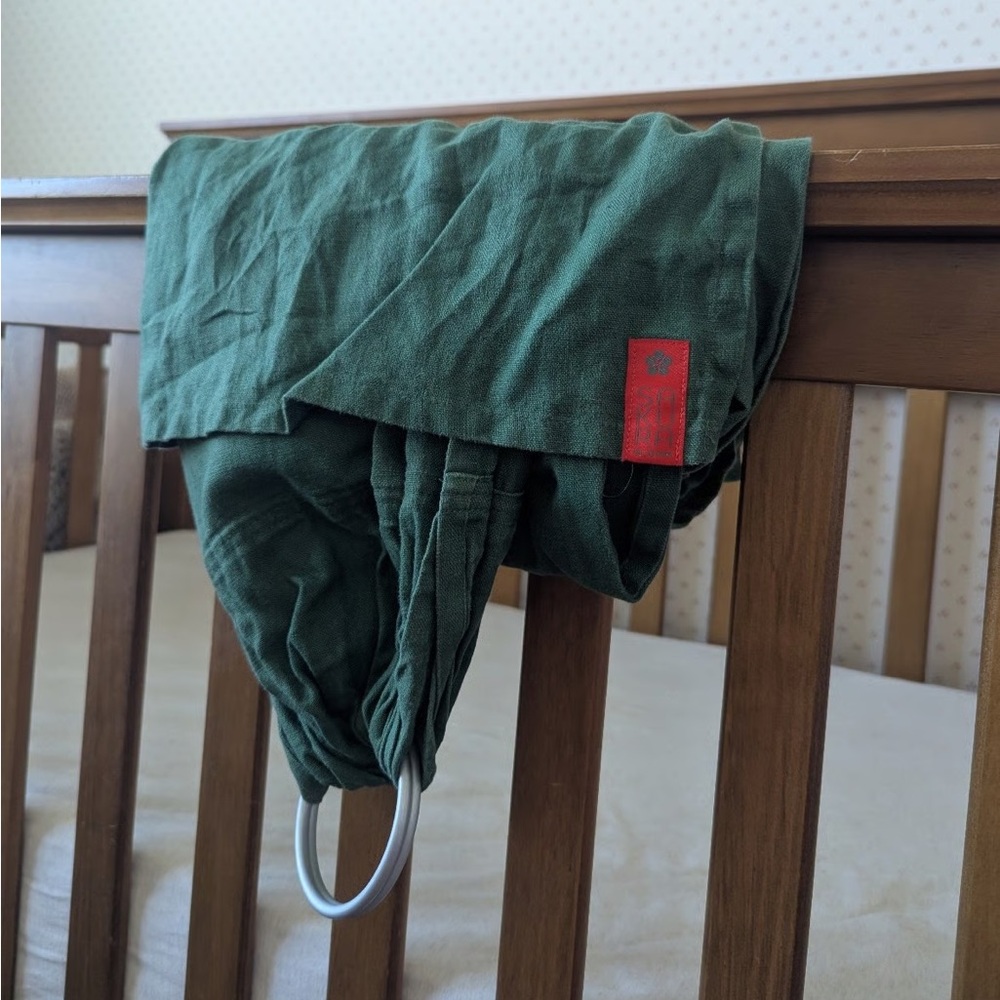 Sakura Linen Maven Ring Sling Moss Green 100% Linen